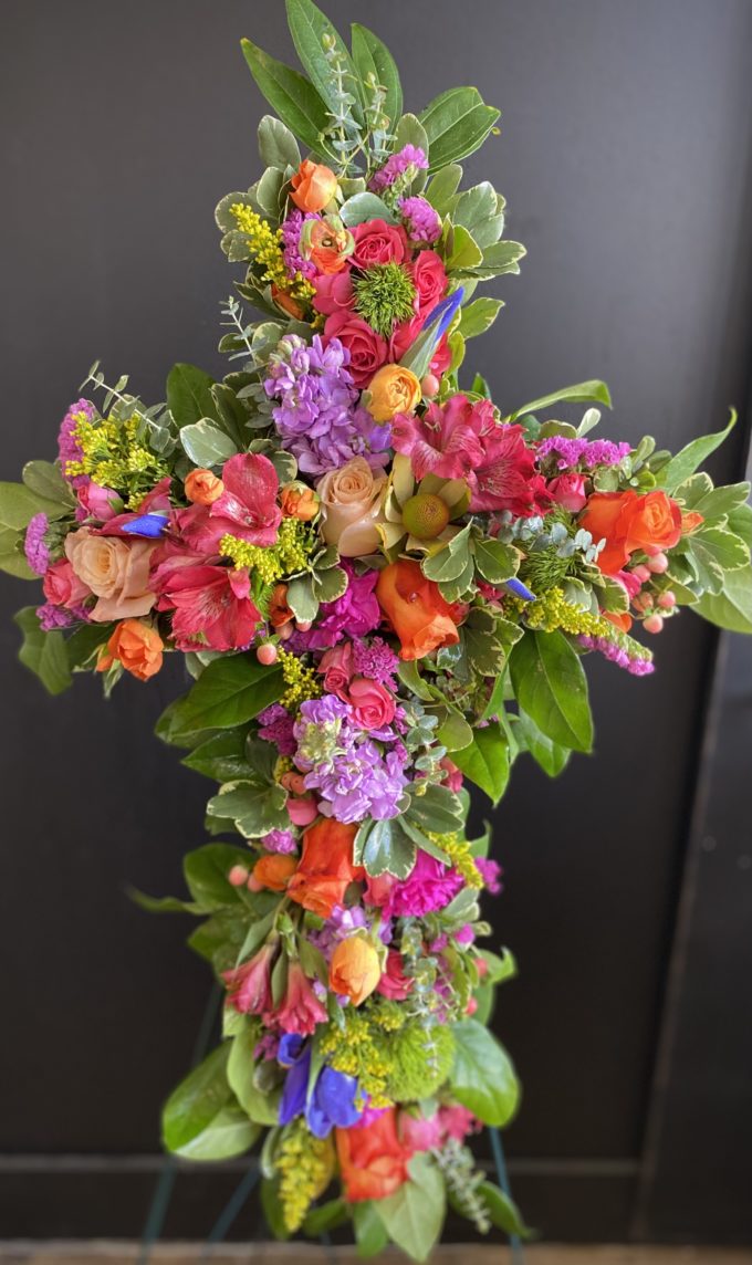 Standing Floral Cross