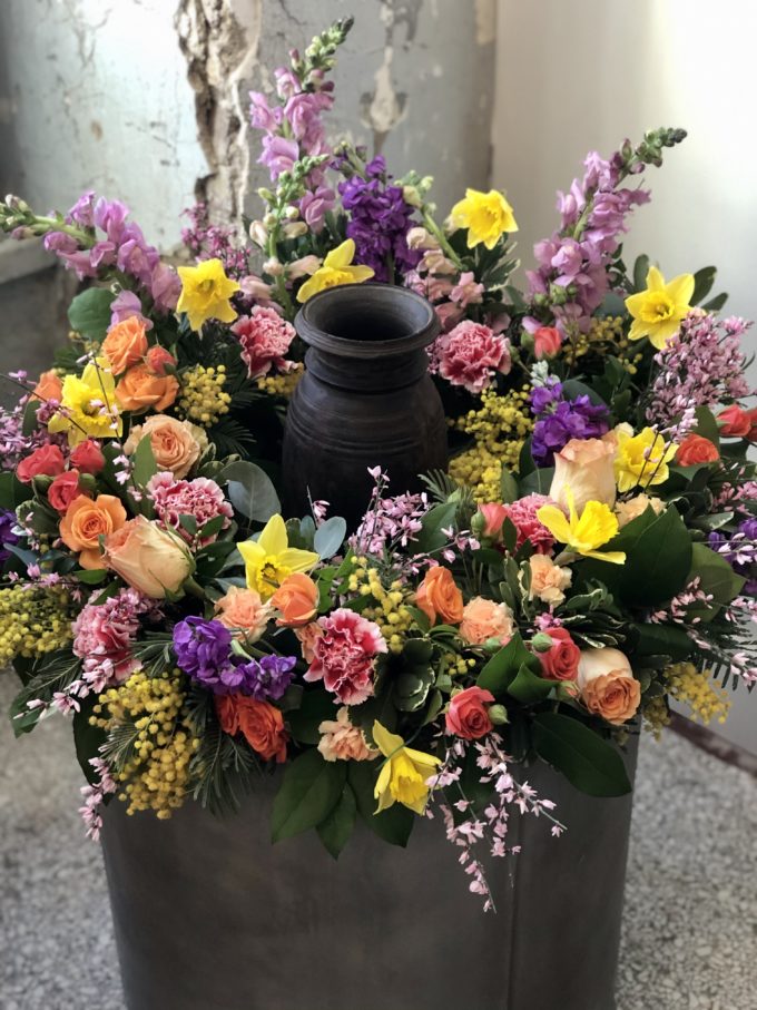 Floral Urn Wreath 14